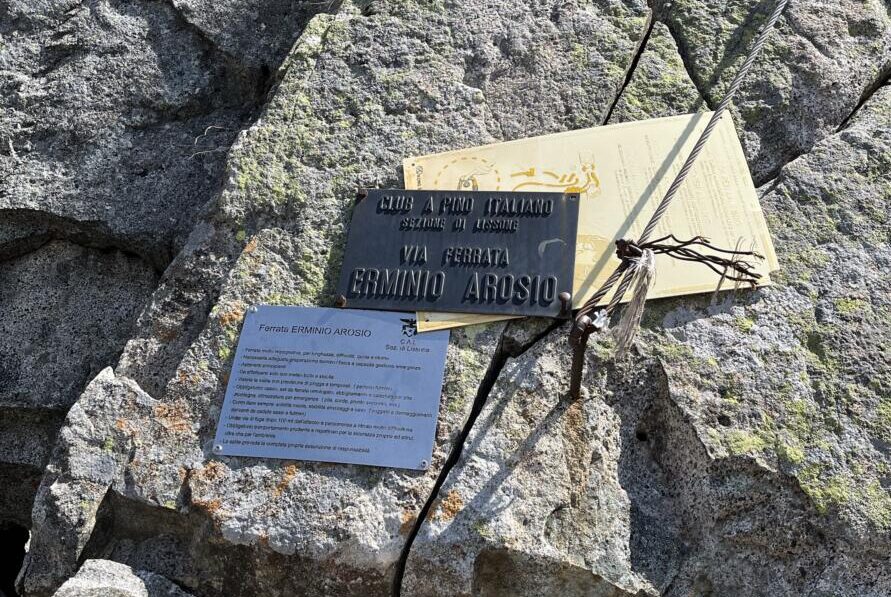 Attacco della ferrata.