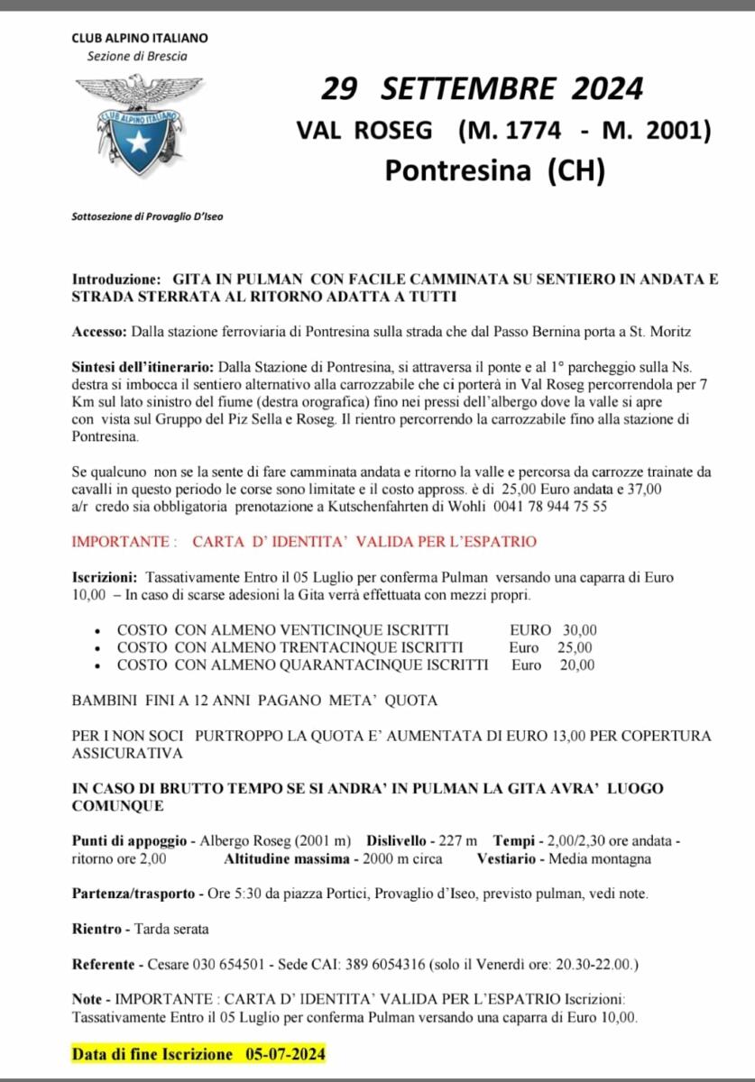 Val Roseg – Pontresina 29 Settembre 2024